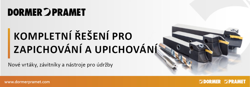 Rozmanitější nabídka sortimentu pro zapichování a upichování GL, HSS monolitních nástrojů a řešení pro údržby od společnosti Dormer Pramet